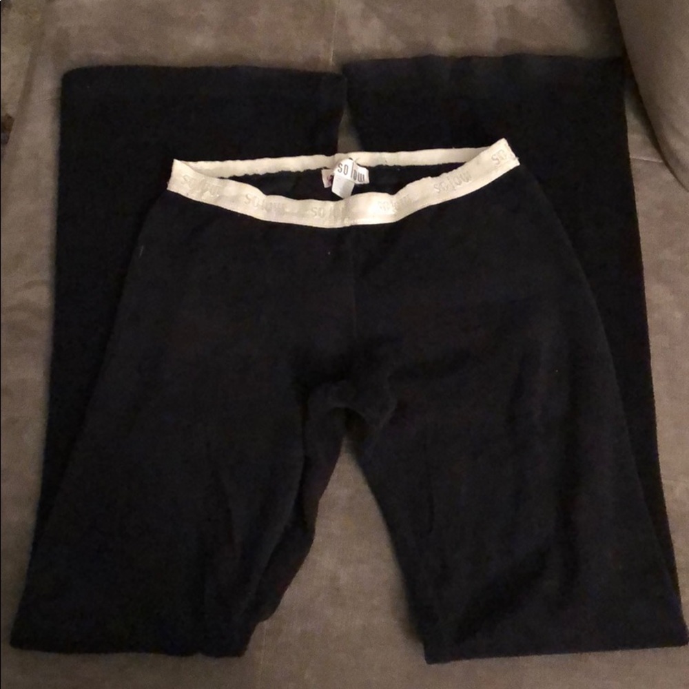 Black terry bootcut leggings - size XS